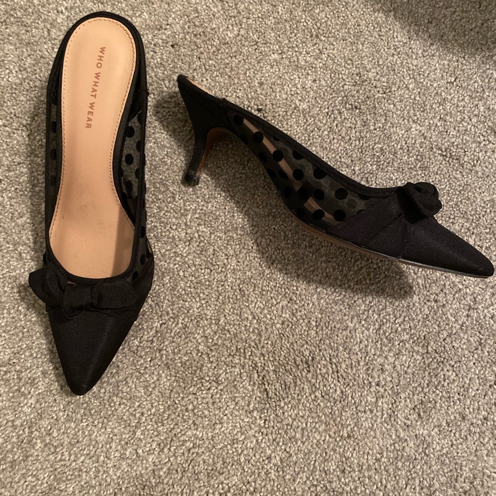 Who what wear black polka dot kitten heels - Picture 3 of 3
